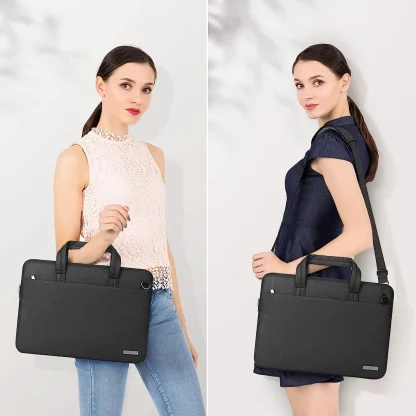 Black Briefcase Laptop Sleeve - Image 3